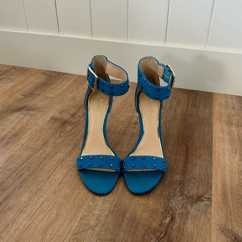 Jessica Simpson blue high heel sandals